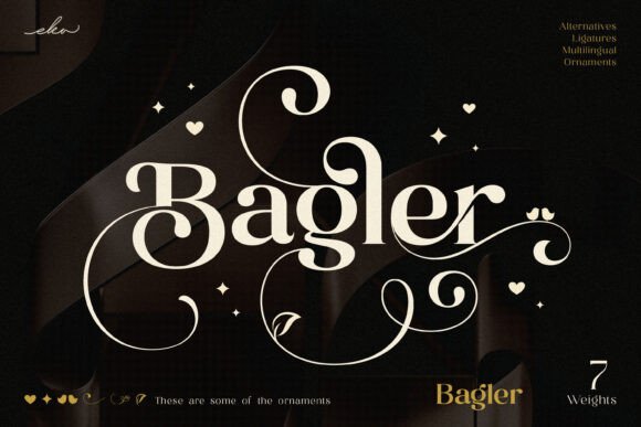 Bagler Font for Editorial Design