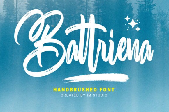 Battriena: Bold Script Font