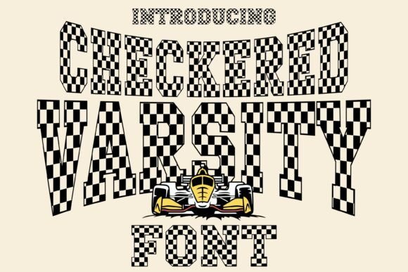 Checkered Varsity Font for Business Branding