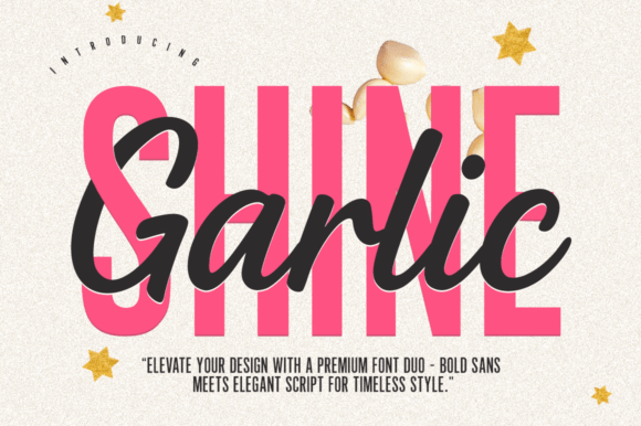 Garlic Shine Font for Creative Projects