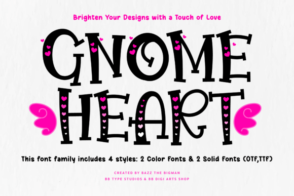 Gnome Heart Font for Creative Brands