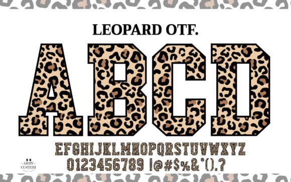 Leopard Varsity Font for Creative Projects