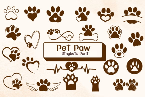 Pet Paw Font for Creative Branding