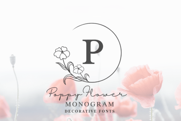 Poppy Flower Monogram Font