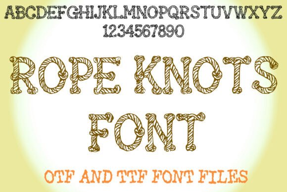 Rope Knots Font for Nautical Branding