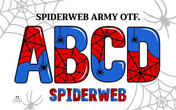 Spiderweb Army Font for Web Design