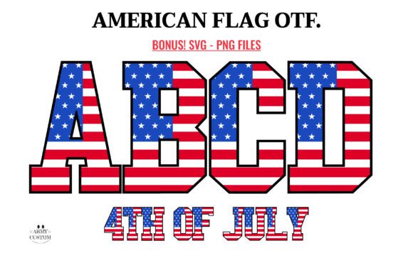 Varsity American Flag Font